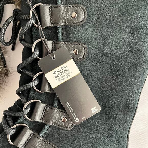 Sorel Joan of Arctic Faux Fur Waterproof Snow Boots Size 9 Black Outdoor NEW - Picture 11 of 12